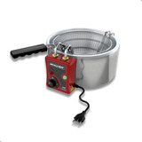 Tacho De Fritura Elétrico 1 Cesto 3 Litros Tfre 3 Metalcubas Cor Prateado 220v