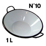 Tacho Esmaltado Para Frituras 1 Litro N°10 Cor Branco