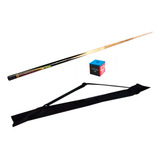 Taco Para Sinuca Snooker Bilhar Rosca 145 Cm + Bolsa + Giz