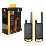 Talkabout Motorola T470 Walk Talk Rádio Comunicador Até 35km Cor Amarelo