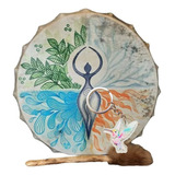 Tambor Shaman 25cm Tambor Xamã Com Baqueta Cura Pelo Som