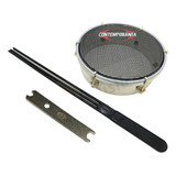 Tamborim Contemporânea Light Pele Muda Com Baqueta 207lt