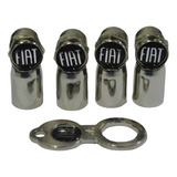 Tampa Bico Pito De Pneu, Válvulas Cromado Modelo Fiat Preto