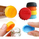 Tampa De Garrafa De Silicone Cerveja E Vinho Kit 6 Unidades Cor Colorido Liso
