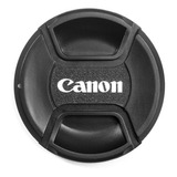 Tampa Frontal Lente Canon 49mm 52mm 55mm 58mm Com Logo