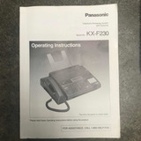 Tampa Manual E Guia Do Papel Fax Panasonic Kx-f230 