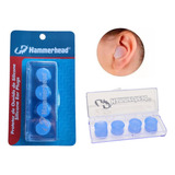 Tampão Protetor De Ouvido Auricular 4 Pc Silicone Hammerhead Cor Azul