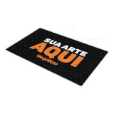 Tapete Capacho 130x60 Borda Rebaixada Com Logotipo Logomarca Comprimento 130 Cm Cor - Desenho Do Tecido Trama Vinílica 13mm Emborrachada Antiderrapante Largura 60 Cm