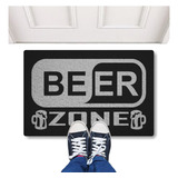 Tapete Capacho Cerveja Beer Zone Churrasqueira 60x40 13mm Cor - Desenho Do Tecido Trama Vinílica 13mm