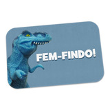 Tapete Divertido Meme Dinofauro Fem-findo Capacho Geek Cor Azul Desenho Do Tecido Dinossauro