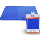 Tapete Gelado Refrescante Tamanho M 50cm X 40cm Azul Cão Pet