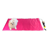 Tapete Pet Térmico Elétrico 100x45cm Almofada Cama Gato 110v Cor Rosa 127v