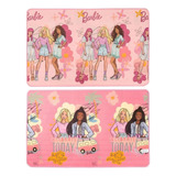 Tapete Recreio Dupla Face Barbie Flores Mattel Disney Macio