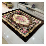 Tapete Sala Moderno Indiano 200x250 Alto Relevo 3d Cores Nv8 Comprimento 250 Cm Cor Marrom Desenho Do Tecido Florido Largura 200 Cm