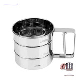 Tapioqueira Polvilhador Caneca Inox Peneirar C/ Gatilho
