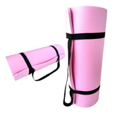 Tatame Esteira Para Yoga Exercícios Físicos 1,80mx53cmx10mm Cor Rosa