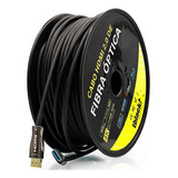 Tblack 1.170.217 Cabo Hdmi Fibra Optica 2.0 50m Uhd 4k 60hz 18gps Resistente Preto