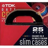Tdk Cd-r 25 Pack Slim Cases Importado - Novo E Lacrado