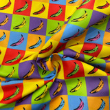 Tecido Microfibra Leve Estampa Banana Andy Warhol