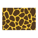Tecido Velboa Pelúcia Estampa Girafa Amarelo 1,50x1,50mt