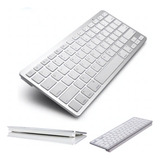 Teclado Bluetooth Sem Fio Android Ios iPad Mac Cor De Teclado Branco