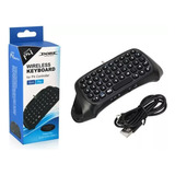 Teclado Bluetooth Wireless Compatível Controle Para Play4 Cor Preto