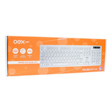Teclado Com Fio Oex Pop - Teclas Redondas Tc400 Branco