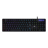 Teclado Gamer Hp Usb Membrana Com Iluminacao Led Preto K300 Idioma Português Brasil
