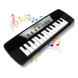 Teclado Infantil Brinquedo Musical Piano P/ Bebês Órgão Som Cor Preto
