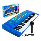 Teclado Musical Brinquedo Infantil Piano Microfone 10 Sons
