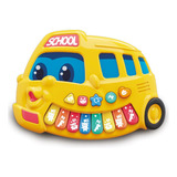 Teclado Musical Infantil Ônibus Escolar Colorido -shiny Toys