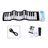 Teclado Piano Silicone Flexível Eletrônico Digital Musical 