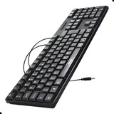 Teclado Preto Com Fio Usb Qwerty Português Brasil