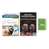 Técnicas Básicas De Enfermagem + Anatomia E Fisiologia Humana & Sanar Note Enfermagem - Kit Com 3 Livros