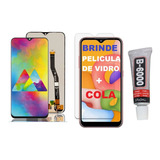 Tela Display Frontal Lcd Touch Compatível M20 M205 Premium Cor Preto + Cola + Pelicula