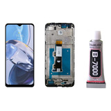 Tela Display Lcd Touch Compatível Moto E22 E22i Xt2239 C/aro Cor Preto + Cola