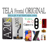 Tela Frontal A20s Original A207+pelíc.3d+capa+cl+vdro Camera