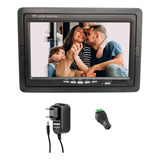 Tela Monitor 7 Polegadas Lcd Colorido 2 Entradas De Vídeo