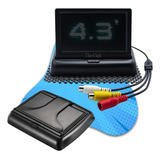 Tela Monitor Automotivo Lcd 4,3 Retratil Dvd Cftv Carro