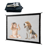 Tela Proteção Portão Cachorro Criança Bebê Portátil 180x75cm