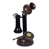 Telefone Antigo Castiçal - Artesanal - Várias Cores