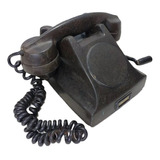 Telefone Antigo Manivela Decoração Baquelite Não Funciona