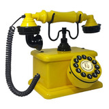 Telefone Antigo Vintage Retro Nelphone Lord Amarelo