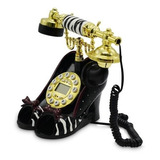 Telefone Com Fio Retrô Vintage Antigo Sapato Zebra
