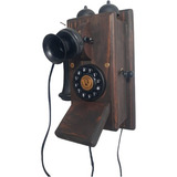 Telefone Minitel Mogno - Artesanal Retrô Vintage