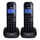 Telefone Sem Fio Com Ramal Vtech Vt680-mrd2 Preto