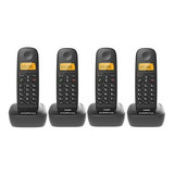 Telefone Sem Fio Ts 2510 + 3 Ramais Ts 2511 Intelbras Cor Preto