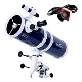 Telescópio 150mm Astronômico Skylife Pandora + Câmera Lunar + Melhor Equipamento Do Brasileiro Com Alto Padrão Cor Azul-marinho