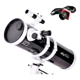Telescópio 152mm Astronômico Skylife Antares + Câmera Lunar Cor Preto
