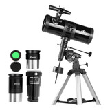 Telescopio Astronomico 114mm Greika Cabeça Ajuste Fino F1000